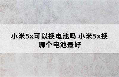 小米5x可以换电池吗 小米5x换哪个电池最好